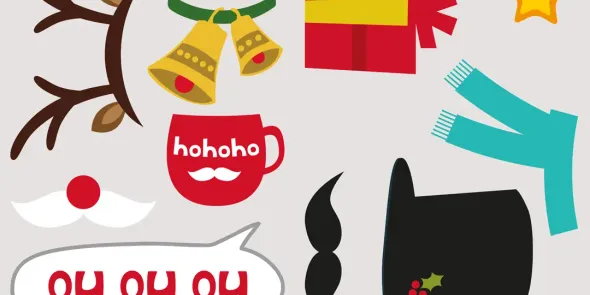 Download our free Christmas photo booth props