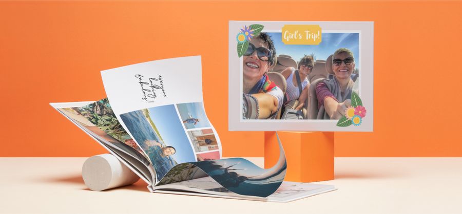 Holiday photo book of a girl's trip