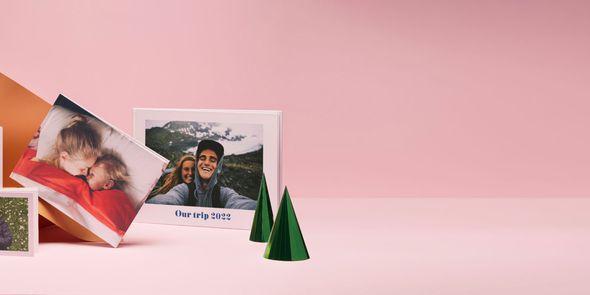 Banner showing Christmas photo gift ideas