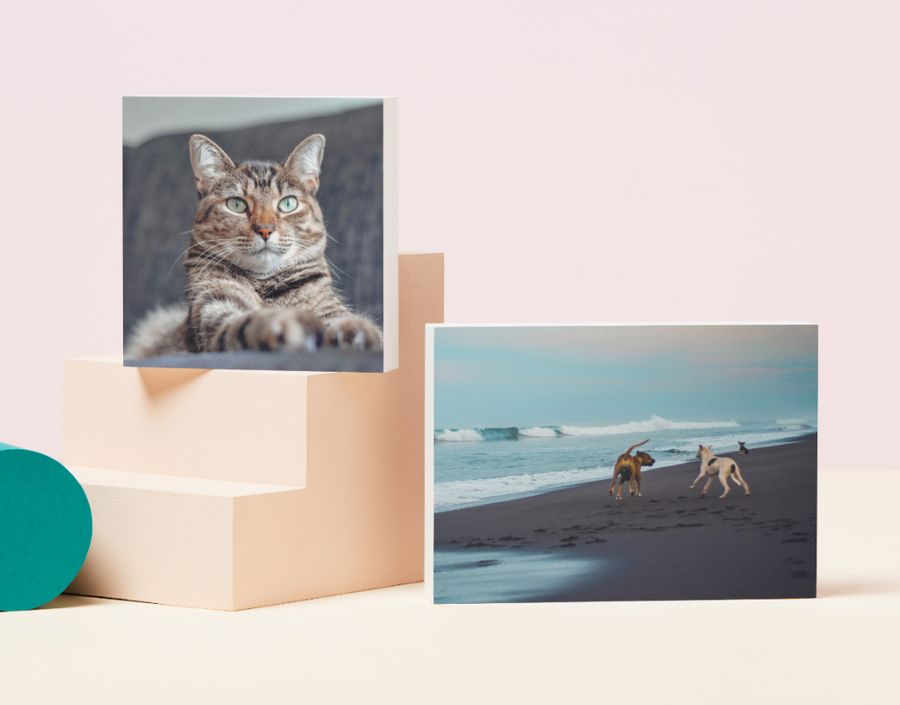 wooden photo blocks