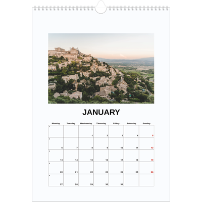 A3 photo calendars — Simple photo [January]