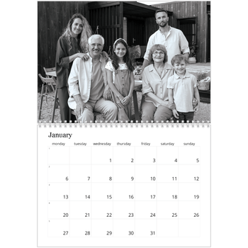A4 Double Photo Calendar — Focus