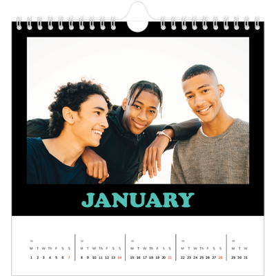 Square calendars  — Fun type [January]