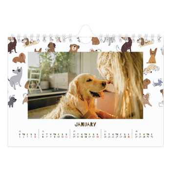 A5 Landscape Photo Calendar — Playful puppy