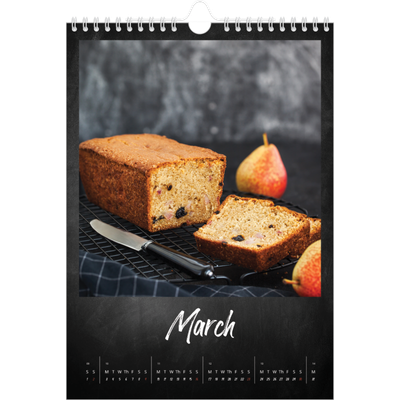A4 Photo Calendar — Chalkboard style [March]