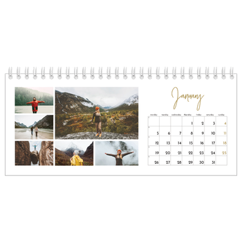 Desk Photo Calendar — Scribble text