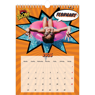 A4 Photo Calendar — Comic book [February]