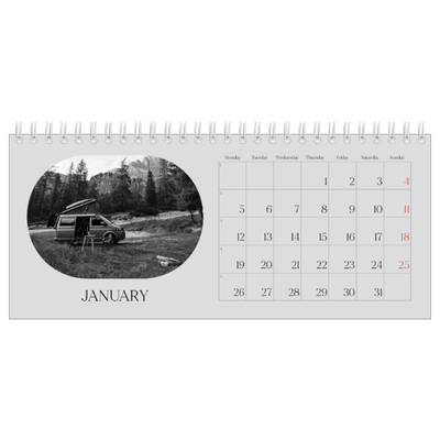 Desk calendars — Open road [January]