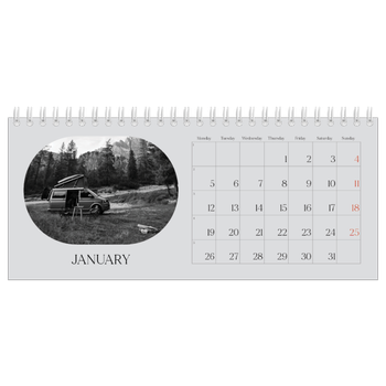 Desk Photo Calendar — Open road