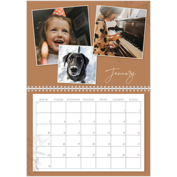 A4 Double Photo Calendar — Down to earth