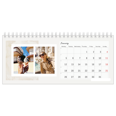 Desk calendars — Muted tones [January]