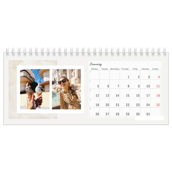 Desk Photo Calendar — Muted tones