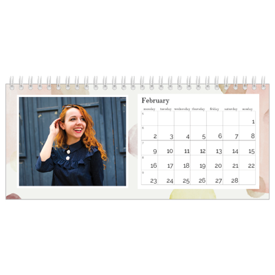 Desk calendars — Watercolour spots [February]