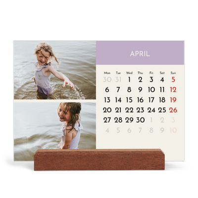 Easel Desk Calendar Landscape  — Pastel chapters [April]