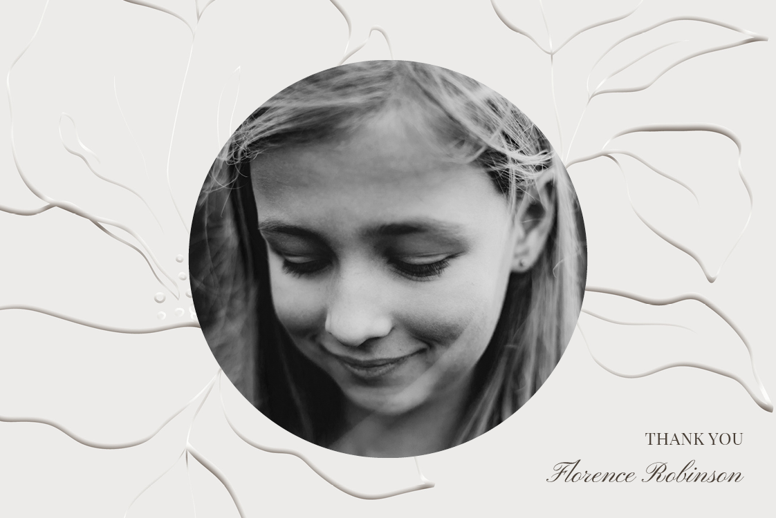 Thank you cards — Paper embossed flower