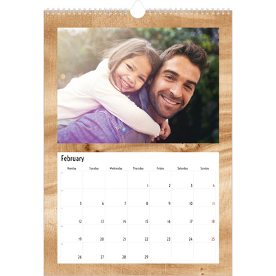 A3 photo calendars — Wood [February]