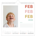 Square calendars  — Colourful type [February]