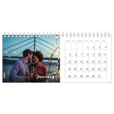 Desk calendars — Simple script [January]