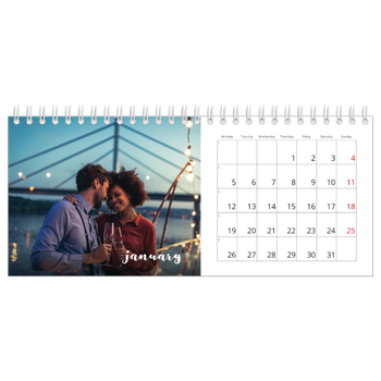 Desk Photo Calendar — Simple script