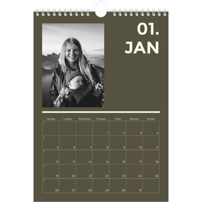 A4 Photo Calendar — Contemporary bold [January]