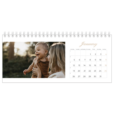 Desk calendars — Photo strip boxes [January]