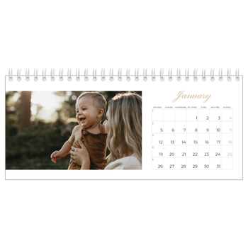 Desk Photo Calendar — Photo strip boxes