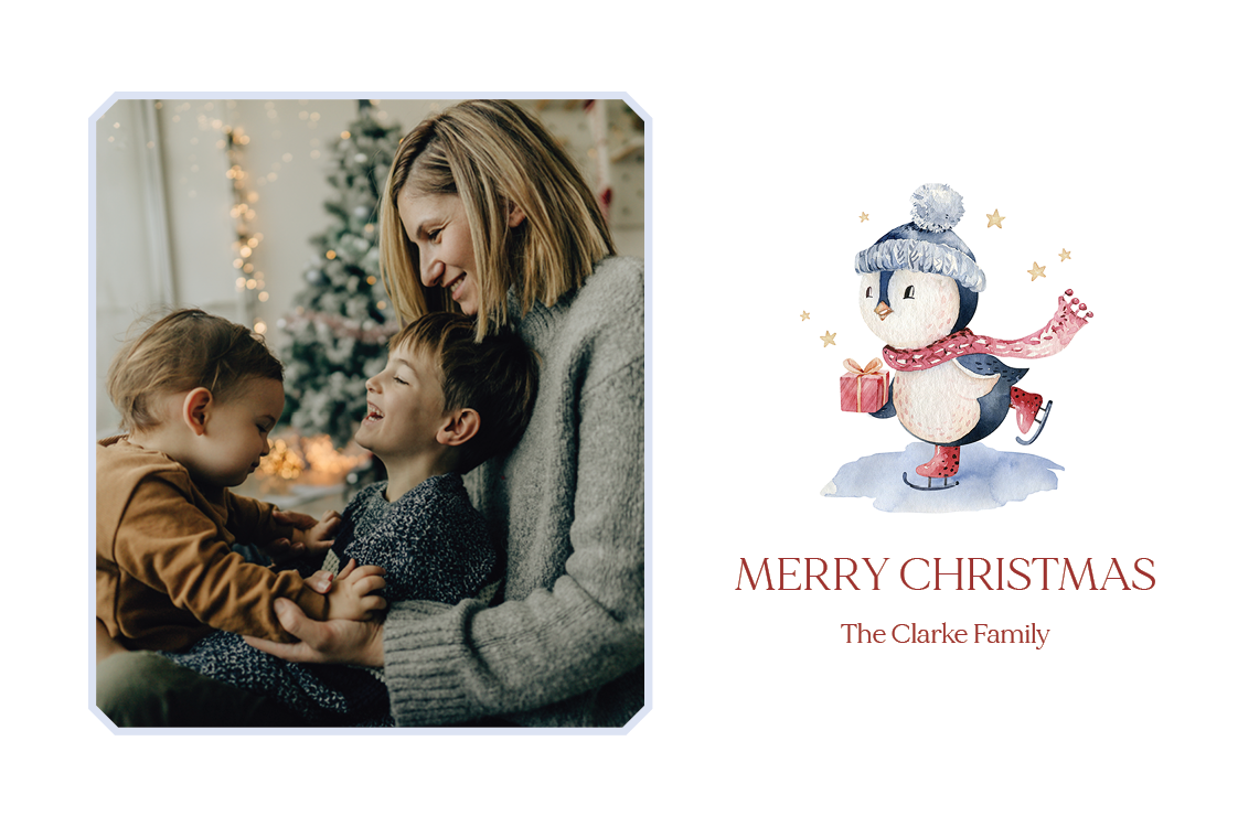 Cards — Penguin on ice