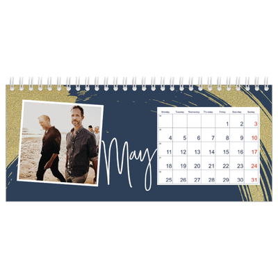 Desk calendars — Gold brush backgrounds [cover]