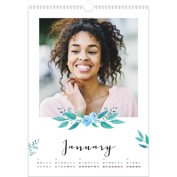 A3 Photo Calendar — Flower illustrations