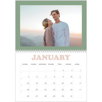 A4 Double Photo Calendar — Retro frames