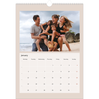 A3 photo calendars — Earth colours [January]