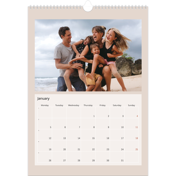 A3 Photo Calendar — Earth colours