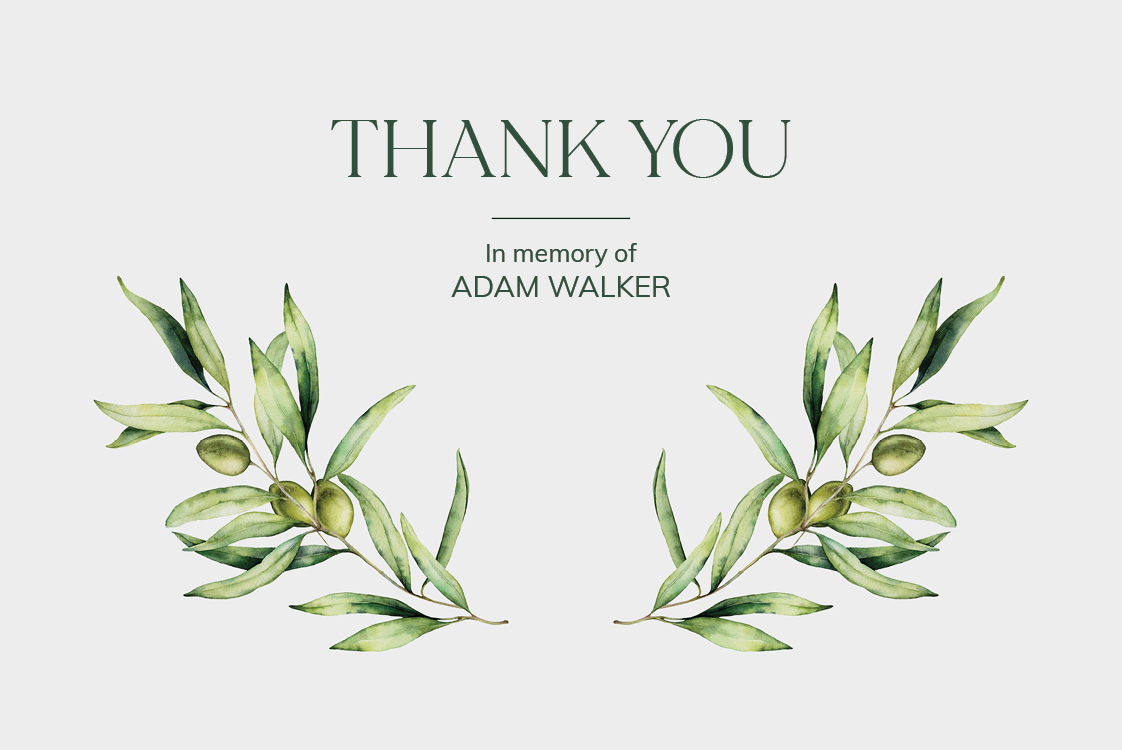 Thank you cards — Peaceful thank you