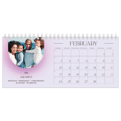Desk calendars — Astrology gradients [February]