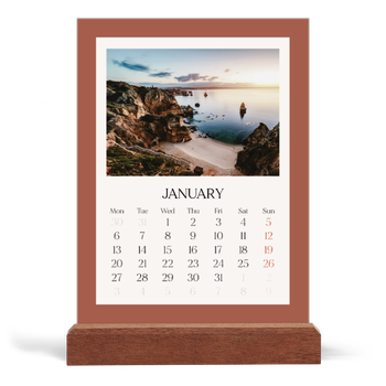 Easel Desk Calendar Portrait — Classic colours