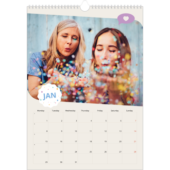 A3 Photo Calendar — Iconic birthday