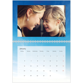 A4 Double Photo Calendar — Cloudscape