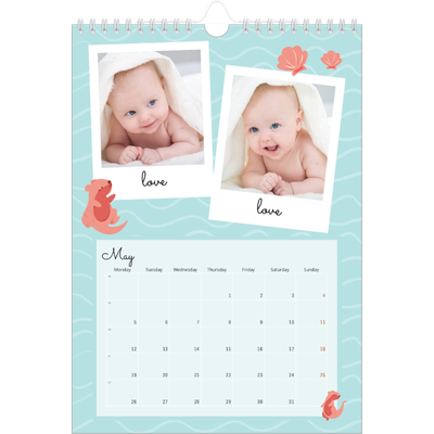 A4 Photo Calendar — Cute animals [May]