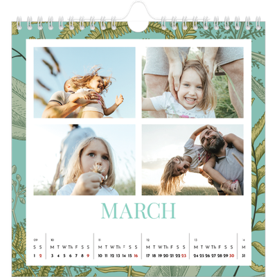 Square calendars  — Floral wallpapers [March]
