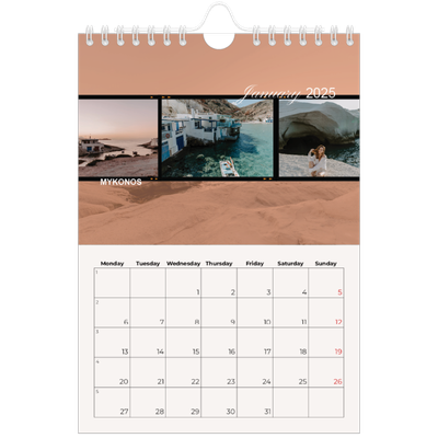 A5 Photo Calendar — Adventure wanderlust [January]