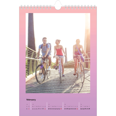 A4 Photo Calendar — Playful Pastel [February]