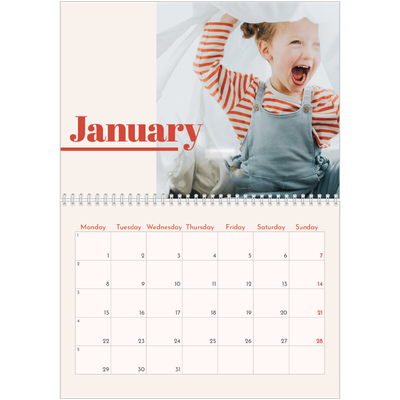 A4 Double Photo Calendar — 90s nostalgia [January]