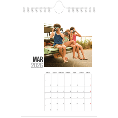A5 Photo Calendar — Abbreviated text [March]