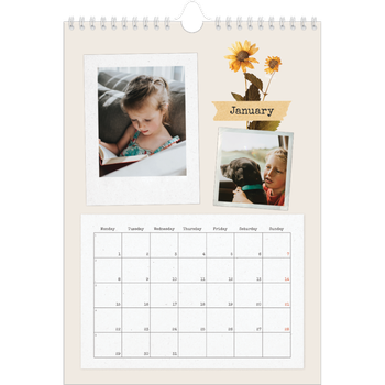A4 Photo Calendar — Vintage scrapbooking
