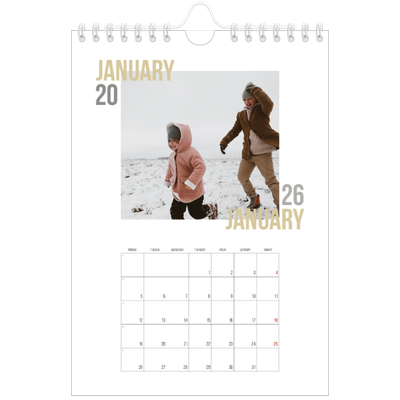 A5 Photo Calendar — Couple type [January]