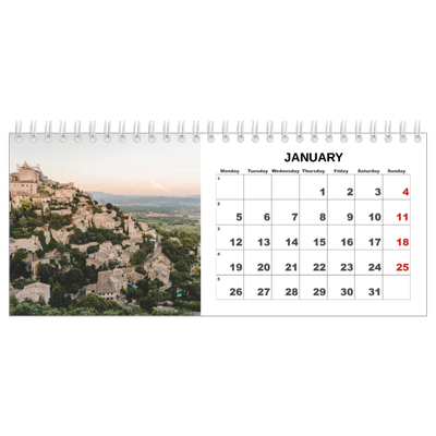 Desk calendars — Simple photo [January]