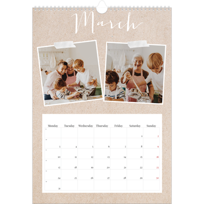 A3 photo calendars — Scrapbook calendar [March]