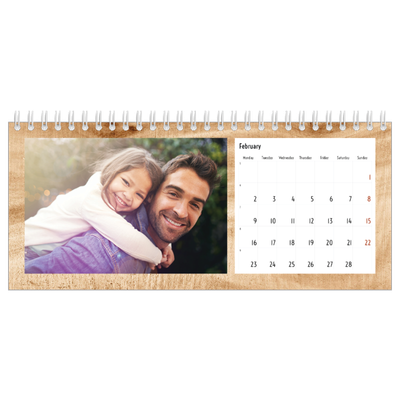 Desk calendars — Wood [February]