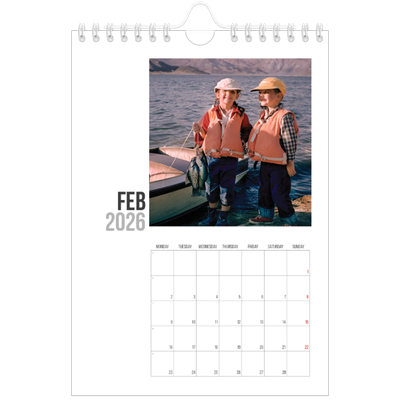 A5 Photo Calendar — Abbreviated text [February]