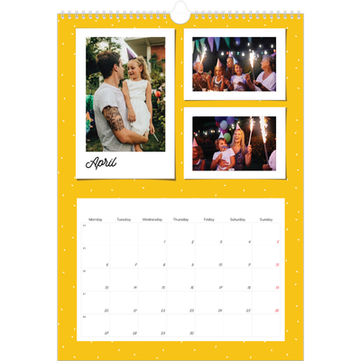 A3 photo calendars — Colour pop snapshots [April]